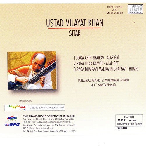 Tilak Kamod Alap N Gat Ustad Vilayat Khan - Ustad Vilayat Khan